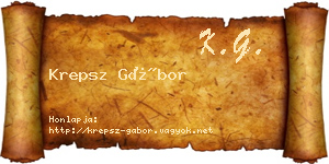 Krepsz Gábor névjegykártya