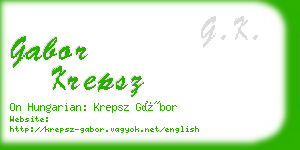 gabor krepsz business card